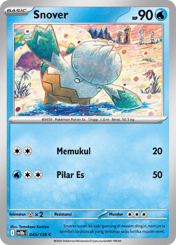 Snover 045 — Presence of Champions (Indonesian Pokémon TCG card)