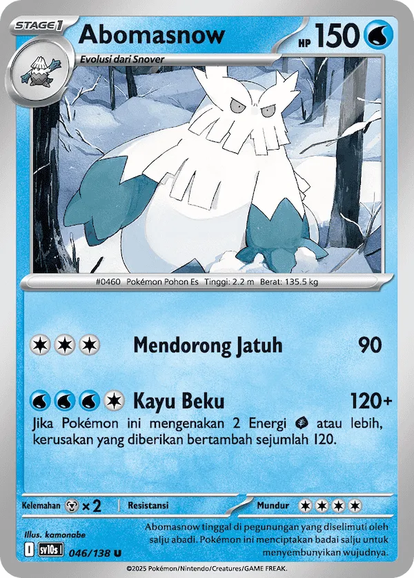 Abomasnow 046 — Presence of Champions (Indonesian Pokémon TCG card)