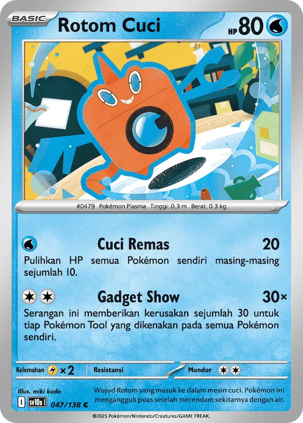 Wash Rotom 047 — Presence of Champions (Indonesian Pokémon TCG card)