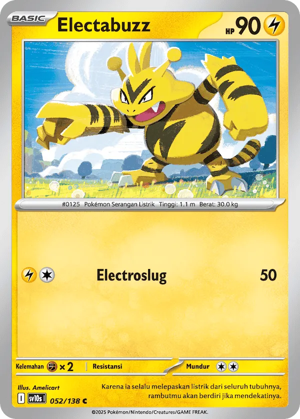 Electabuzz 052 — Presence of Champions (Indonesian Pokémon TCG card)