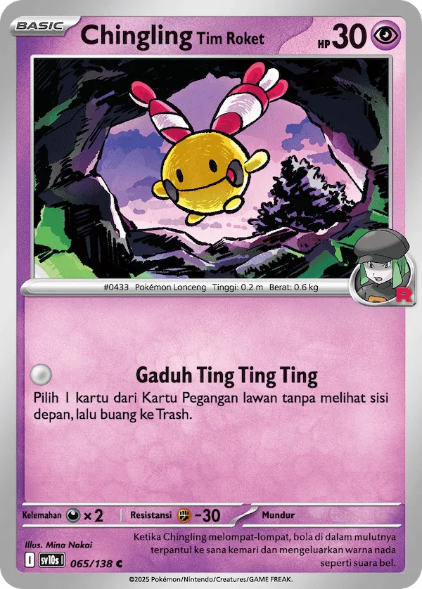 Team Rocket's Chingling 065 — Presence of Champions (Indonesian Pokémon TCG card)