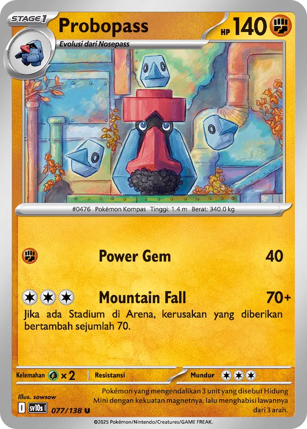 Probopass 077 — Presence of Champions (Indonesian Pokémon TCG card)
