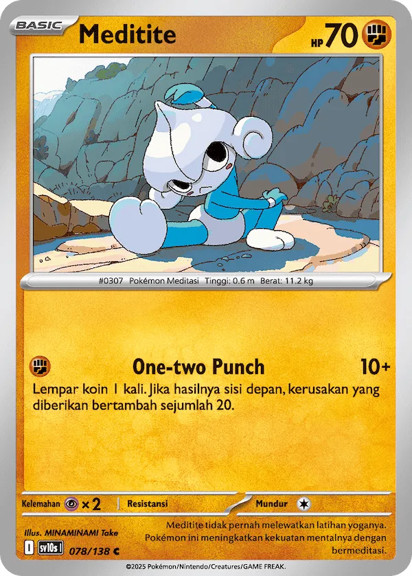 Meditite 078 — Presence of Champions (Indonesian Pokémon TCG card)
