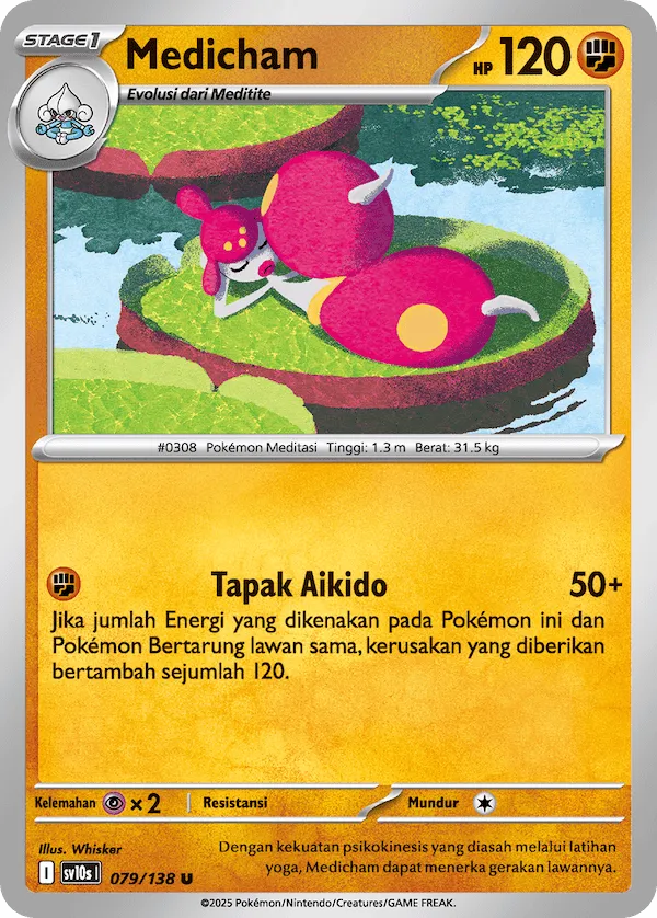 Medicham 079 — Presence of Champions (Indonesian Pokémon TCG card)