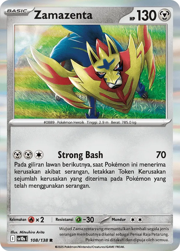Zamazenta 108 — Presence of Champions (Indonesian Pokémon TCG card)