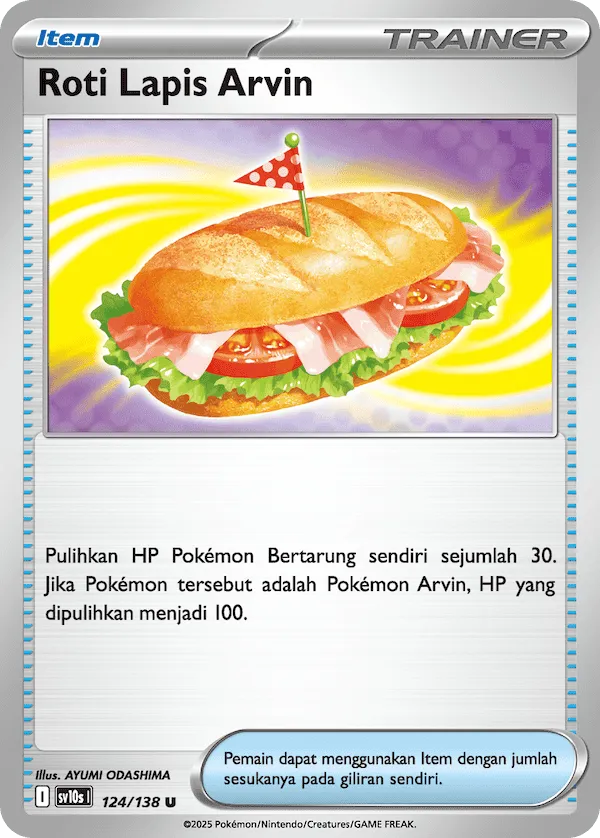 Arven's Sandwich 124 — Presence of Champions (Indonesian Pokémon TCG card)
