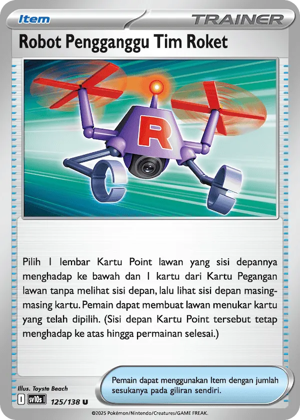 Team Rocket's Bother-Bot 125 — Presence of Champions (Indonesian Pokémon TCG card)