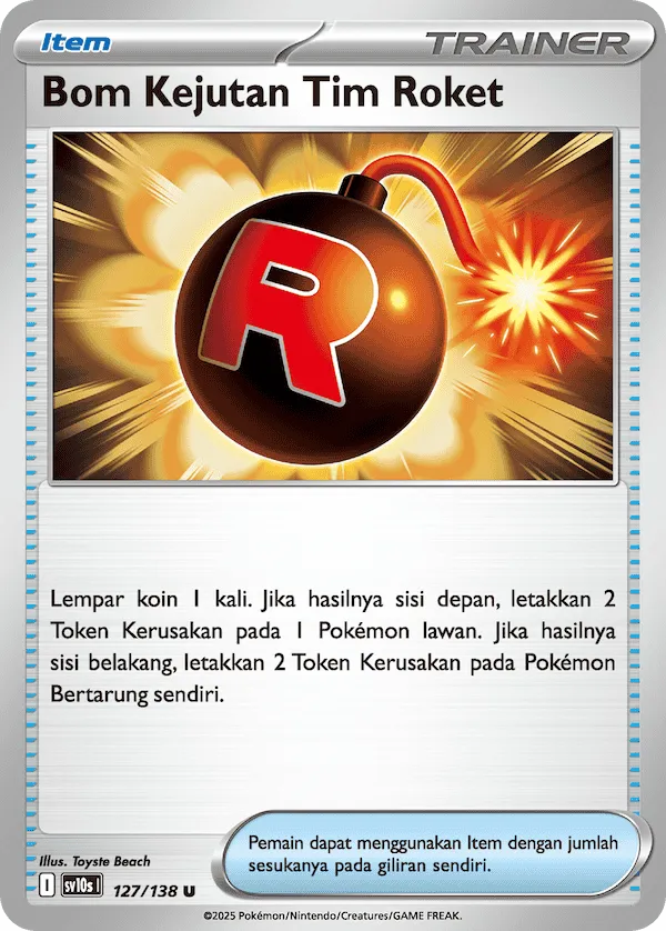 Team Rocket's Venture Bomb 127 — Presence of Champions (Indonesian Pokémon TCG card)