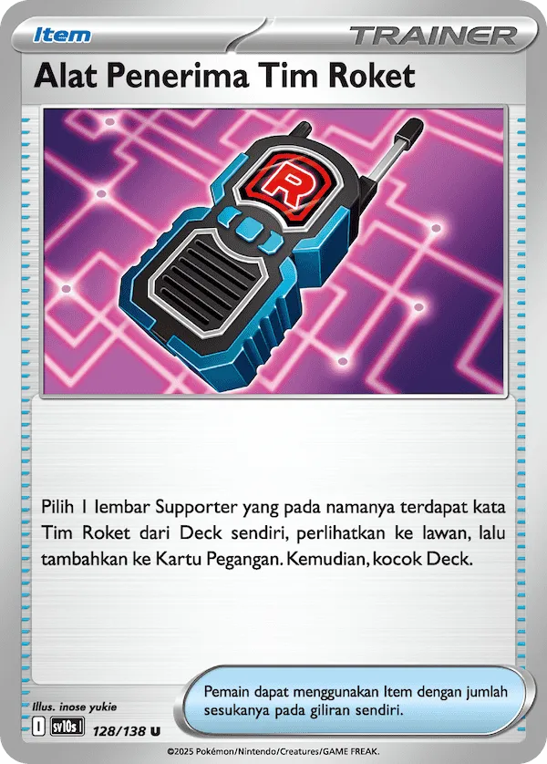 Team Rocket's Transceiver 128 — Presence of Champions (Indonesian Pokémon TCG card)