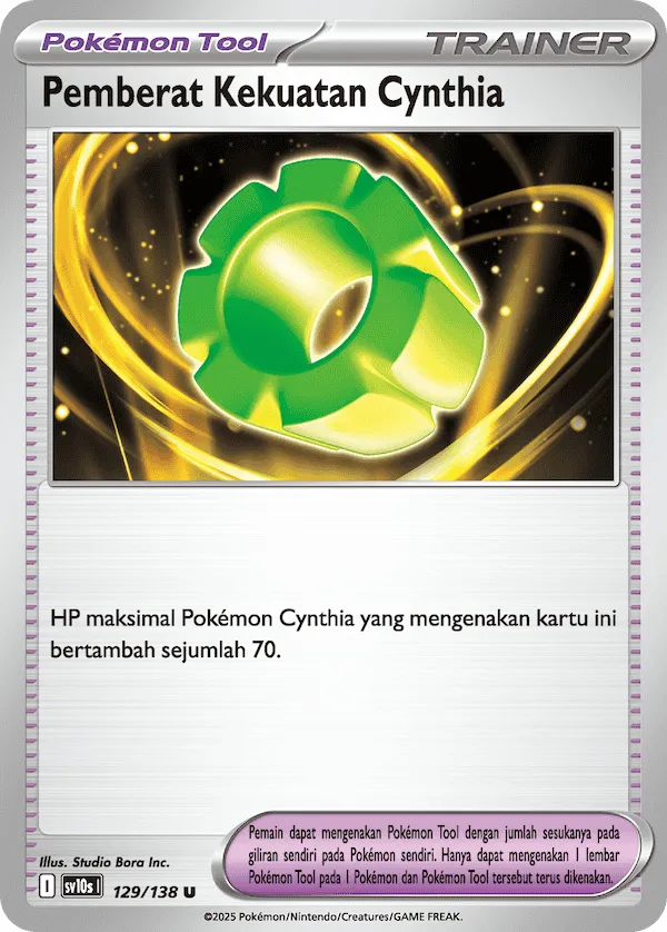 Cynthia's Power Weight 129 — Presence of Champions (Indonesian Pokémon TCG card)