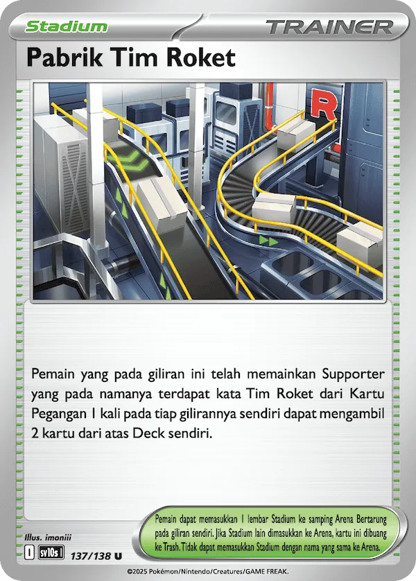 Team Rocket's Factory 137 — Presence of Champions (Indonesian Pokémon TCG card)