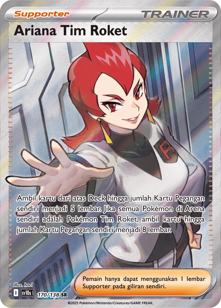 Team Rocket's Ariana 170 — Presence of Champions (Indonesian Pokémon TCG card)