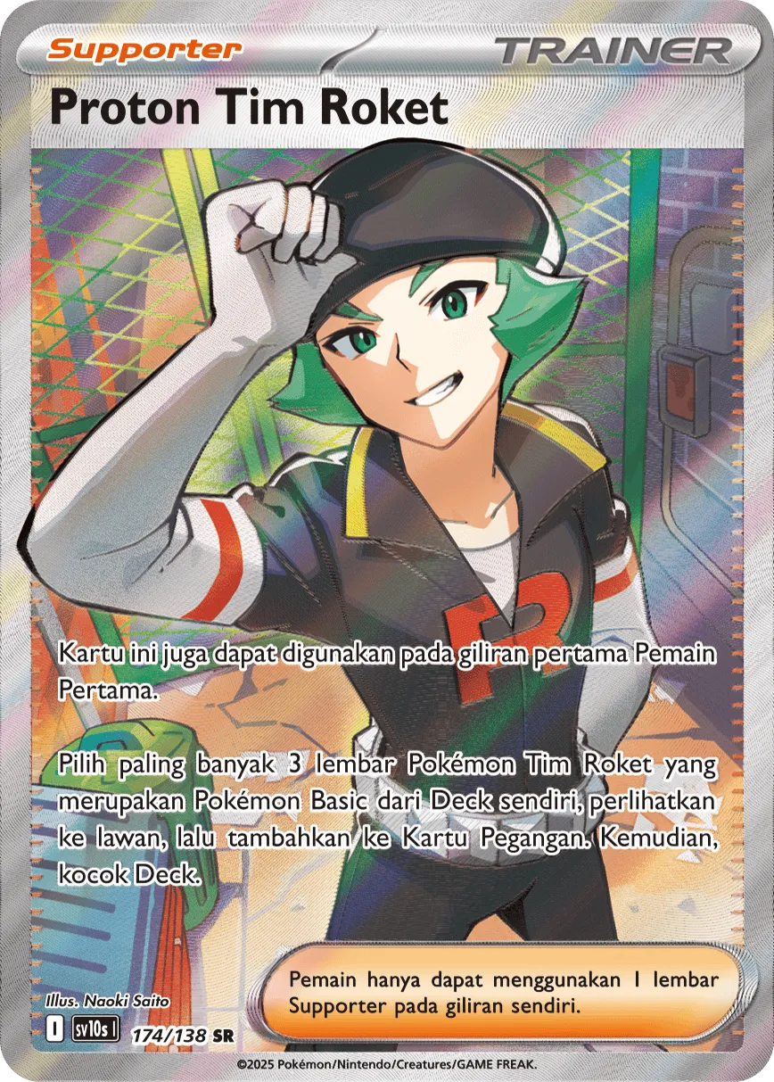 Team Rocket's Proton 174 — Presence of Champions (Indonesian Pokémon TCG card)