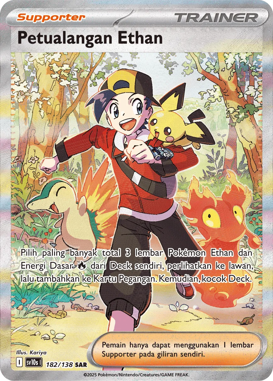 Ethan's Adventure 182 — Presence of Champions (Indonesian Pokémon TCG card)