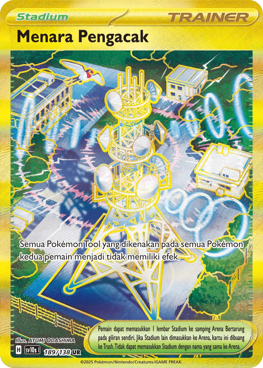 Jamming Tower 189 — Presence of Champions (Indonesian Pokémon TCG card)