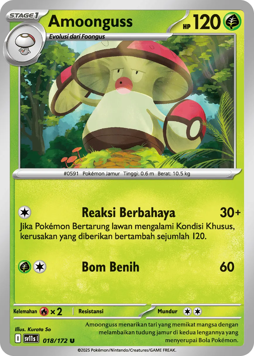 Amoonguss 018 — Black And White (Indonesian Pokémon TCG card)