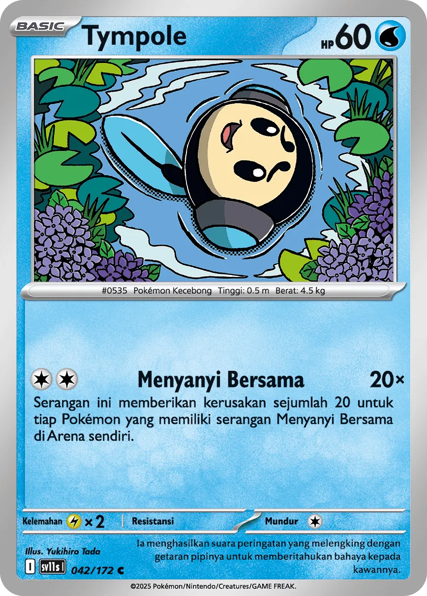 Tympole 042 — Black And White (Indonesian Pokémon TCG card)