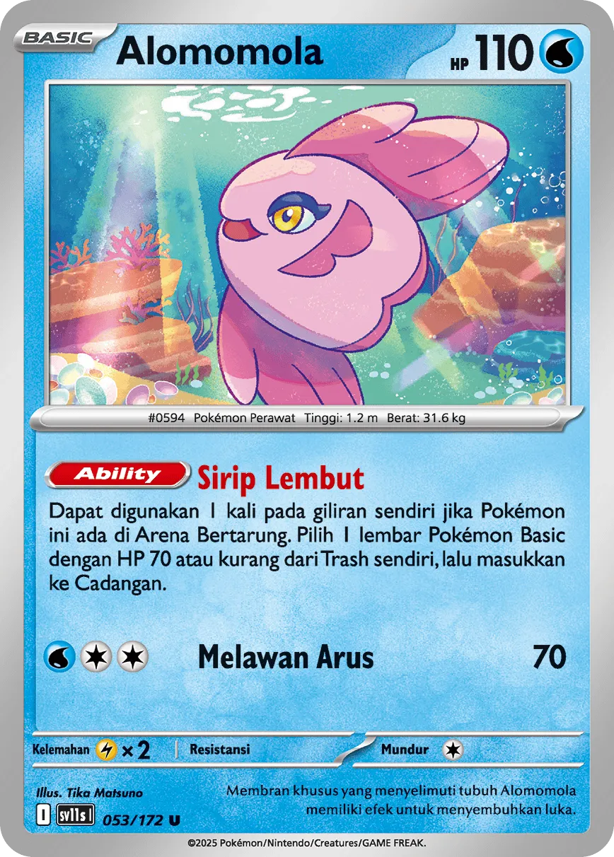 Alomomola 053 — Black And White (Indonesian Pokémon TCG card)