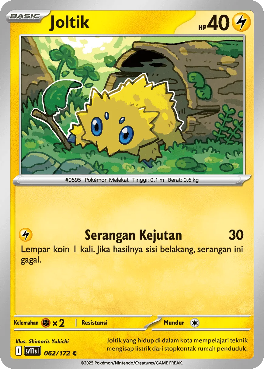 Joltik 062 — Black And White (Indonesian Pokémon TCG card)