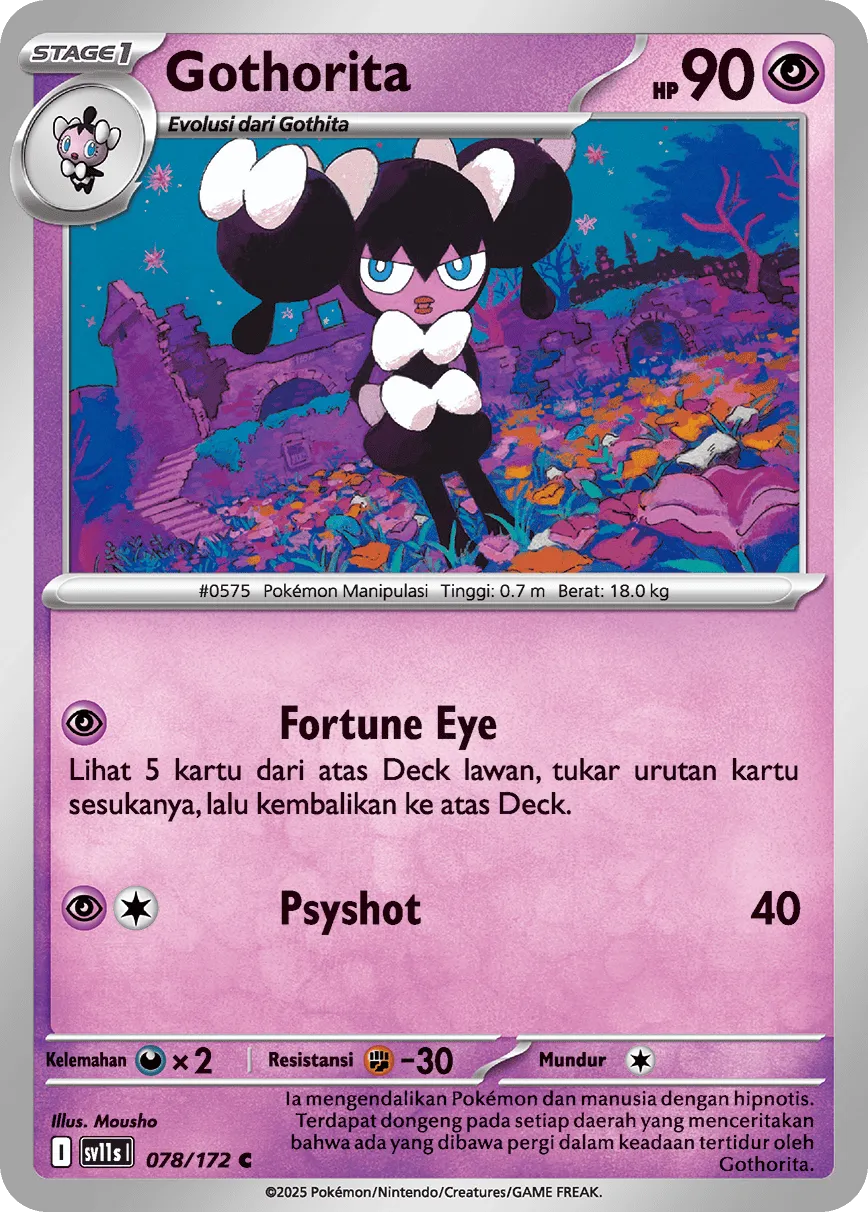 Gothorita 078 — Black And White (Indonesian Pokémon TCG card)