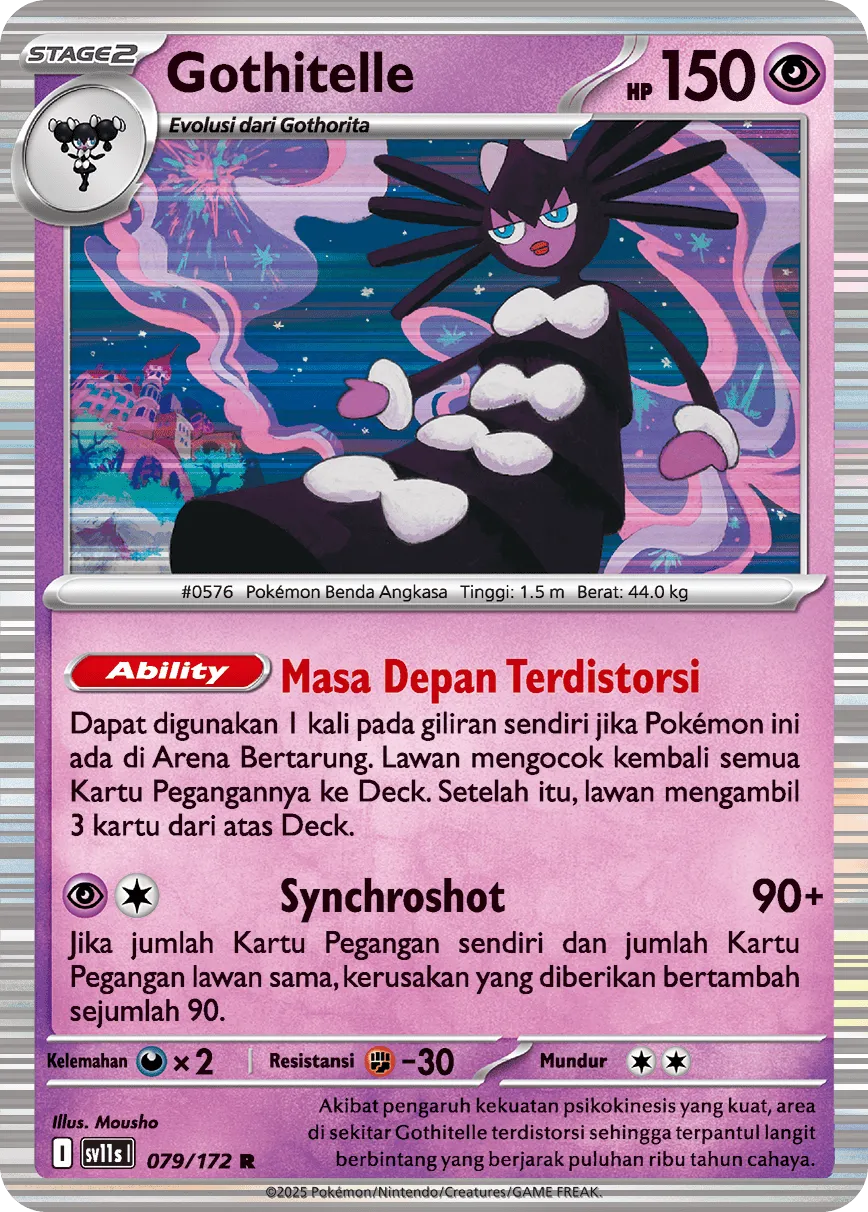 Gothitelle 079 — Black And White (Indonesian Pokémon TCG card)