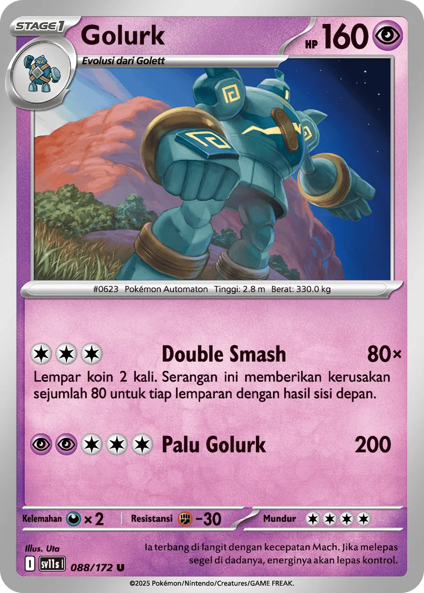 Golurk 088 — Black And White (Indonesian Pokémon TCG card)