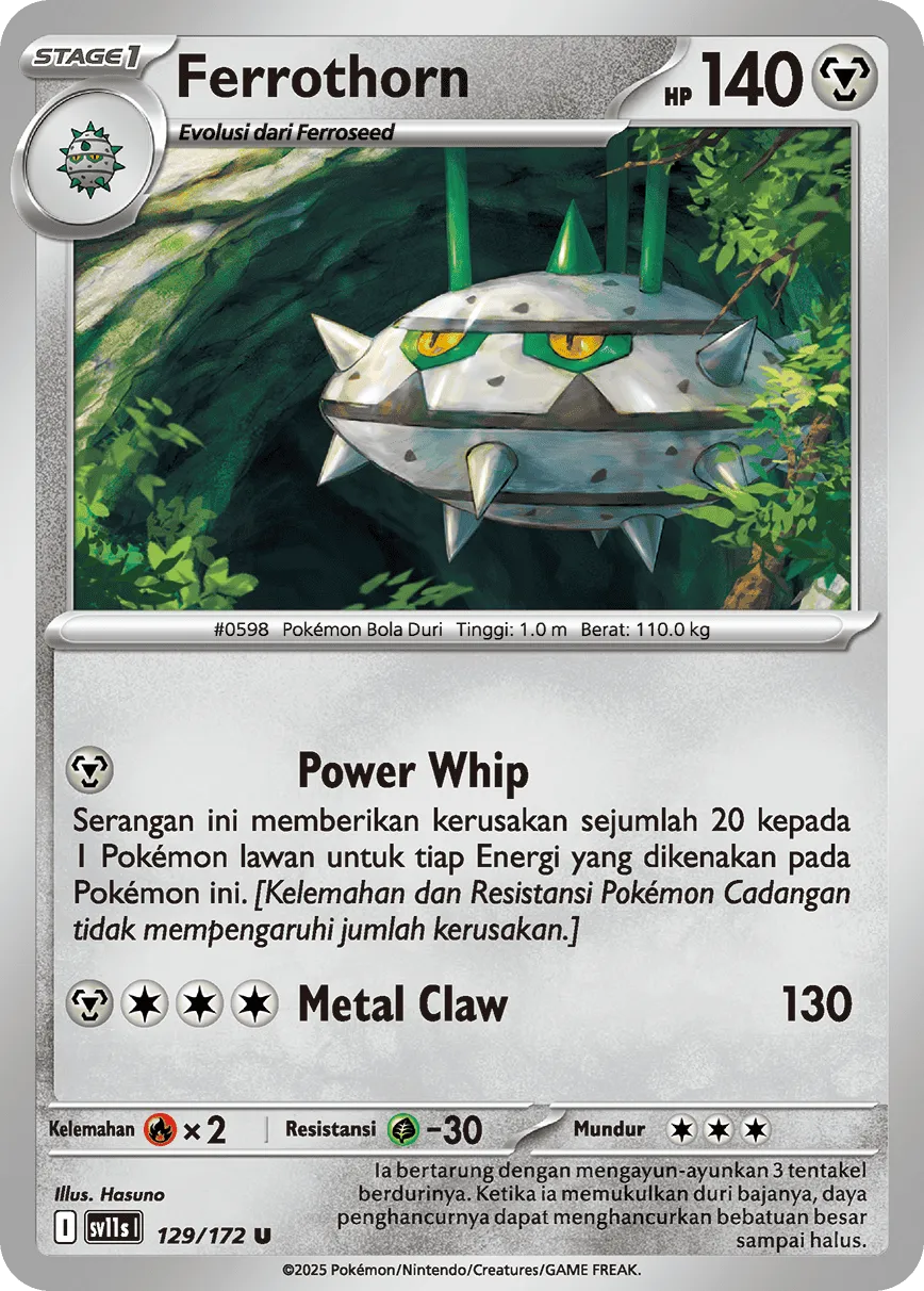 Ferrothorn 129 — Black And White (Indonesian Pokémon TCG card)