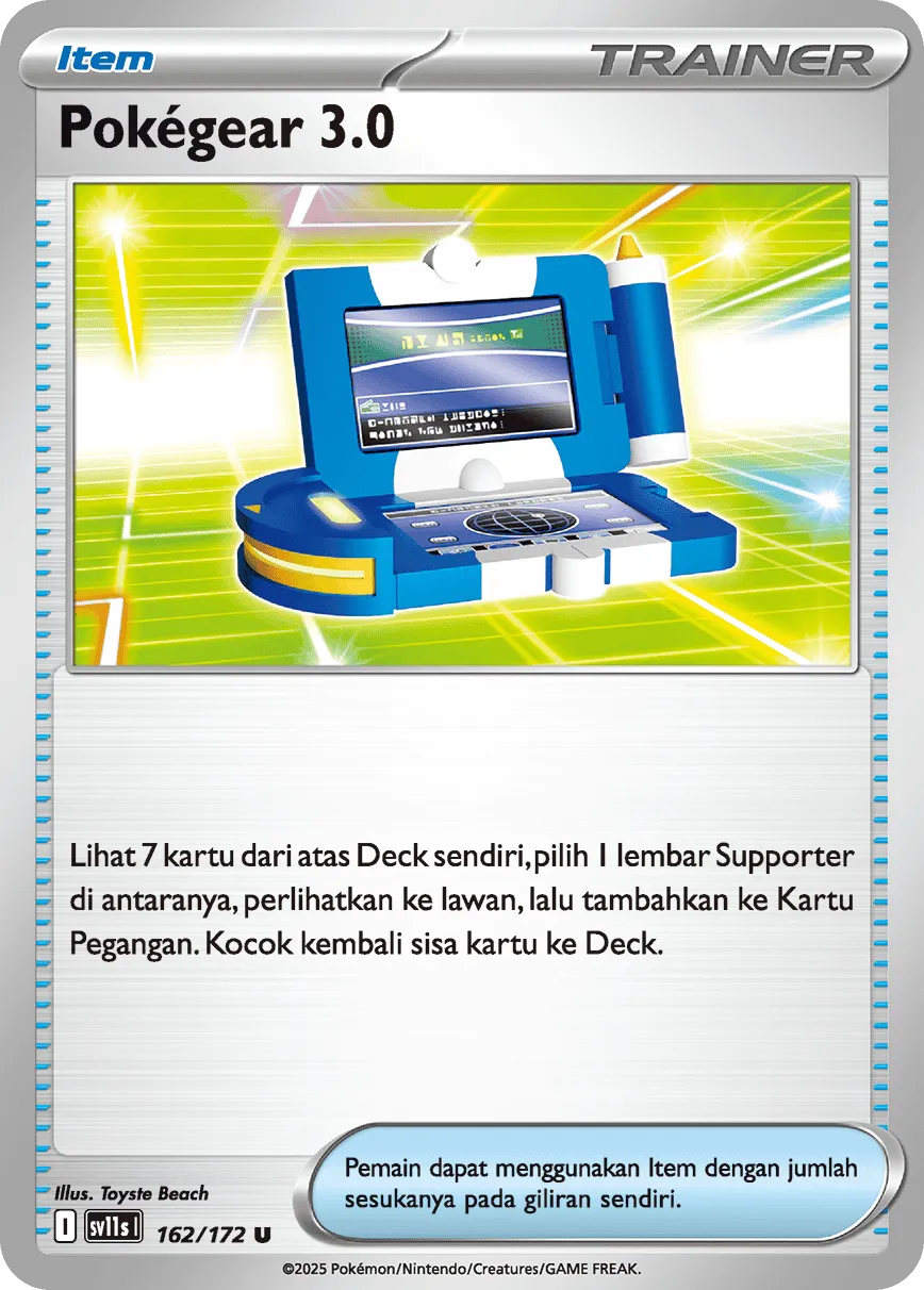 Pokégear 3.0 162 — Black And White (Indonesian Pokémon TCG card)