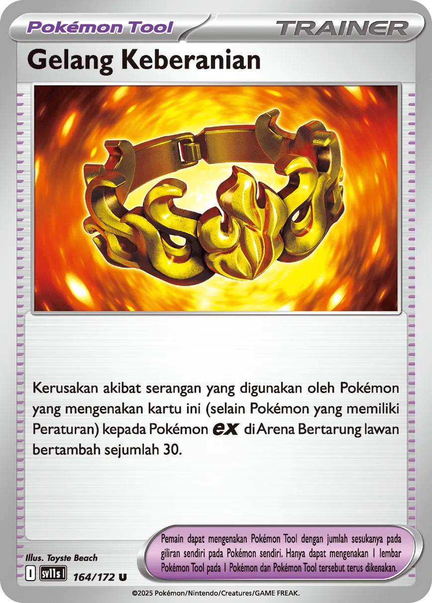 Brave Bangle 164 — Black And White (Indonesian Pokémon TCG card)