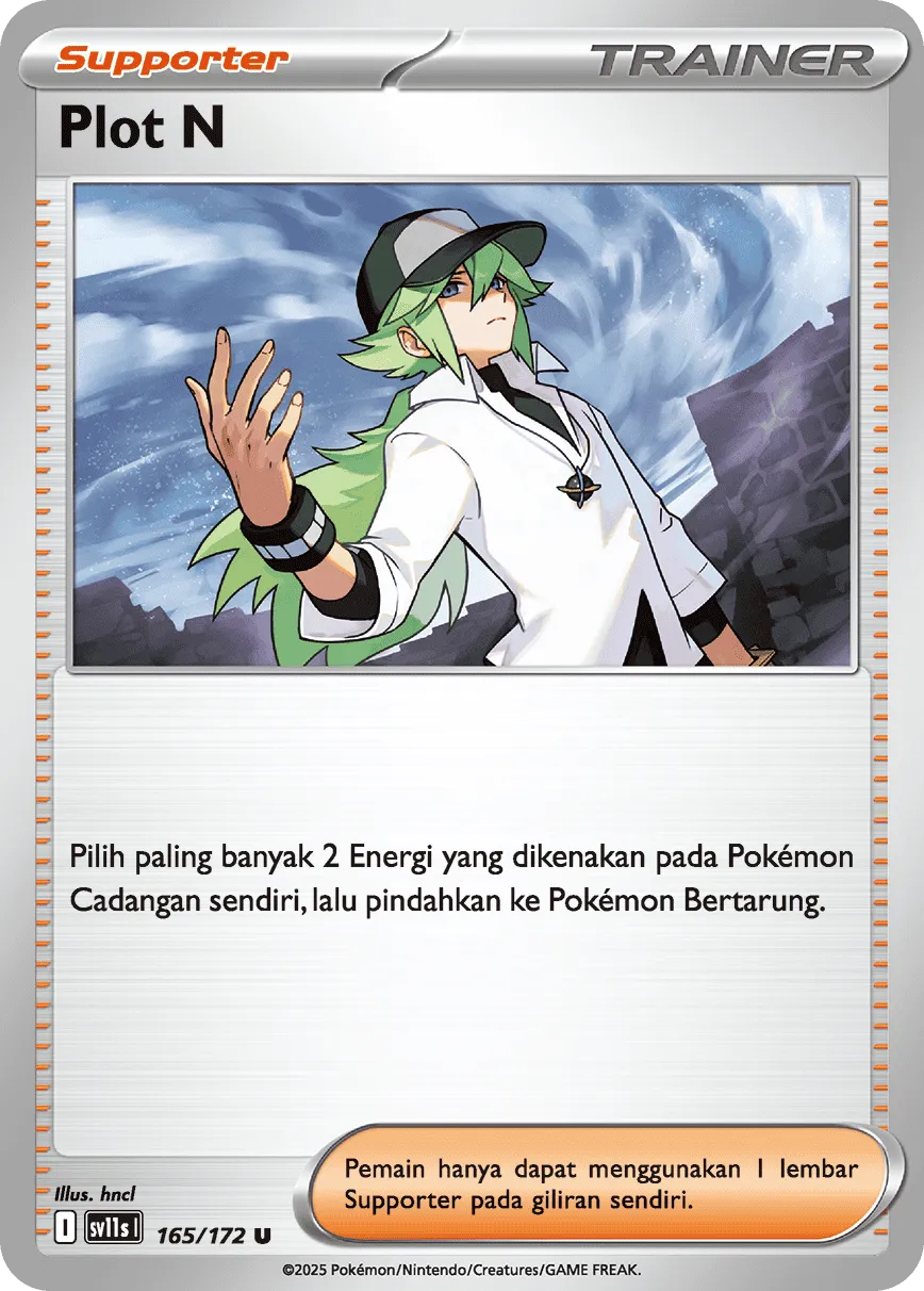 N's Plan 165 — Black And White (Indonesian Pokémon TCG card)