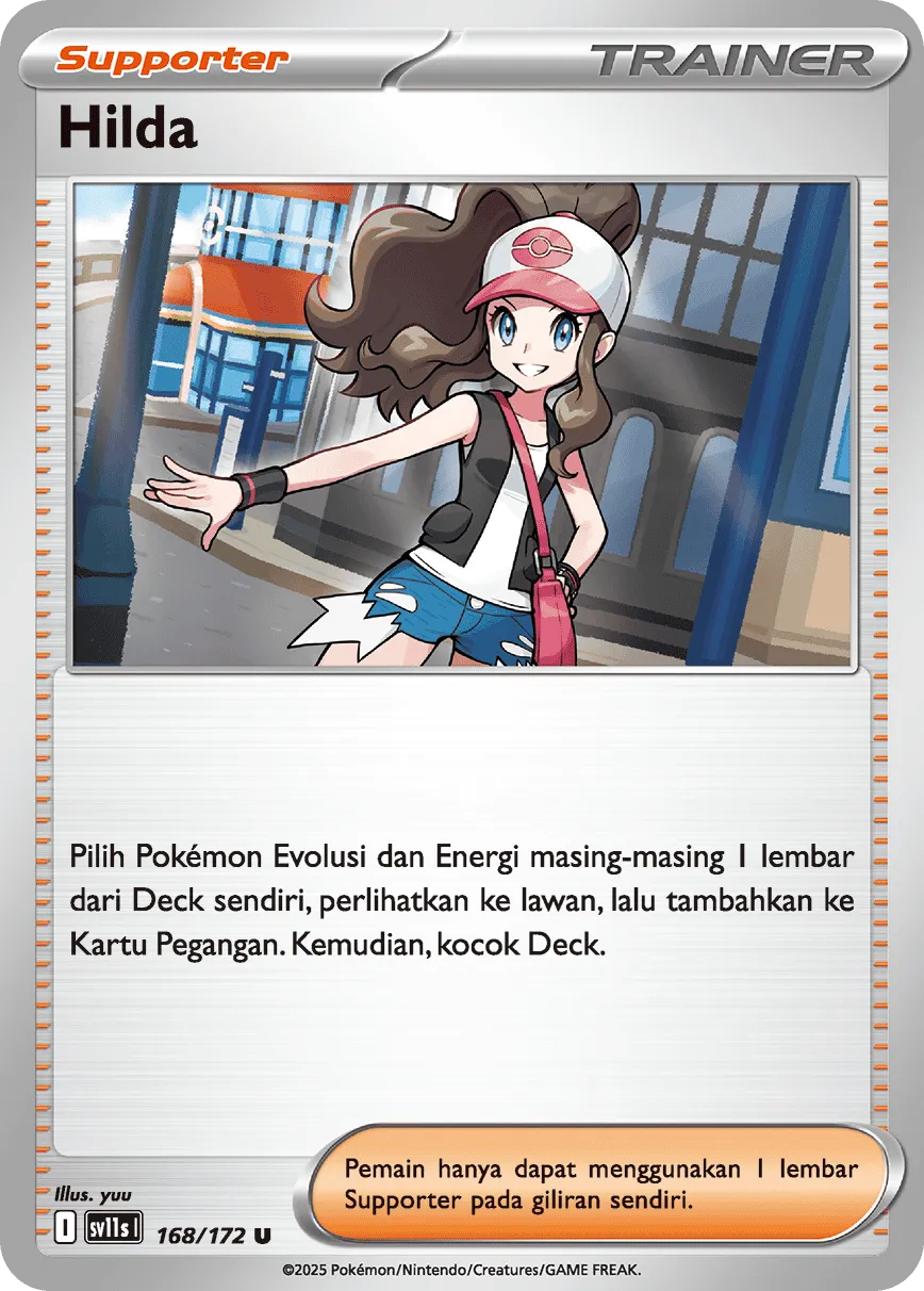 Hilda 168 — Black And White (Indonesian Pokémon TCG card)