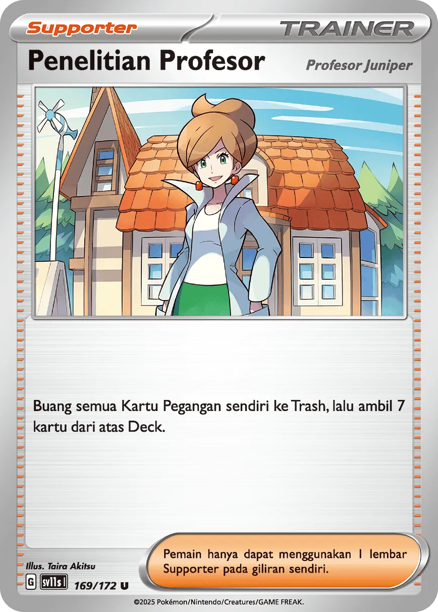 Professor's Research 169 — Black And White (Indonesian Pokémon TCG card)