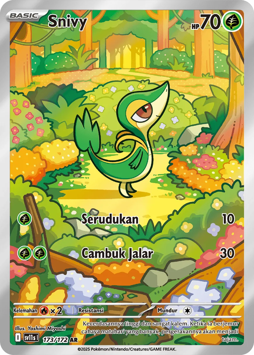 Snivy 173 — Black And White (Indonesian Pokémon TCG card)