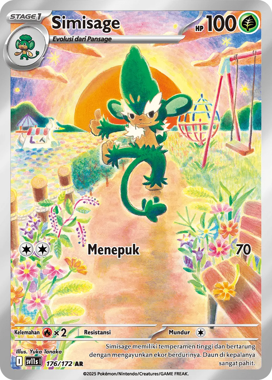 Simisage 176 — Black And White (Indonesian Pokémon TCG card)