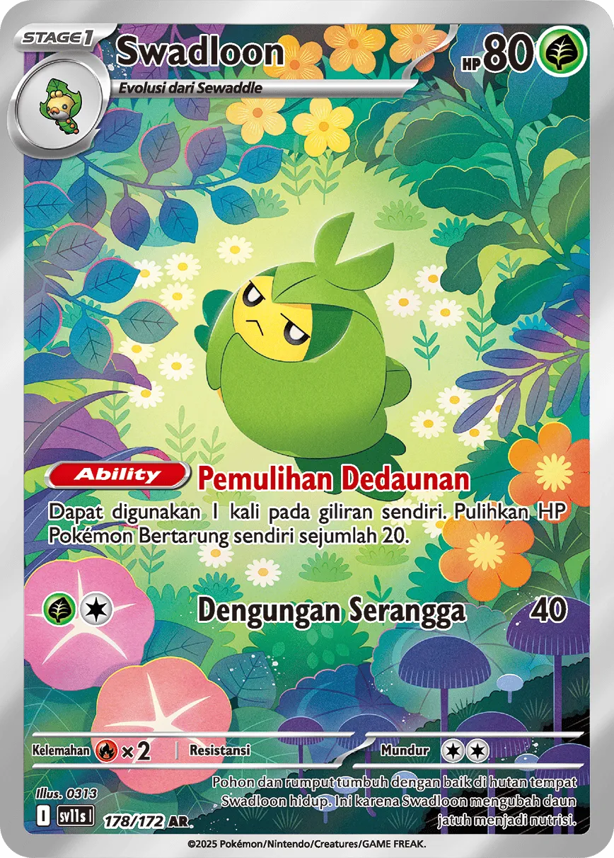 Swadloon 178 — Black And White (Indonesian Pokémon TCG card)
