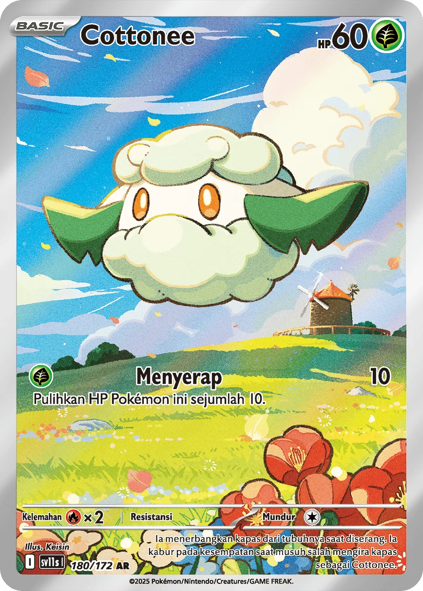 Cottonee 180 — Black And White (Indonesian Pokémon TCG card)