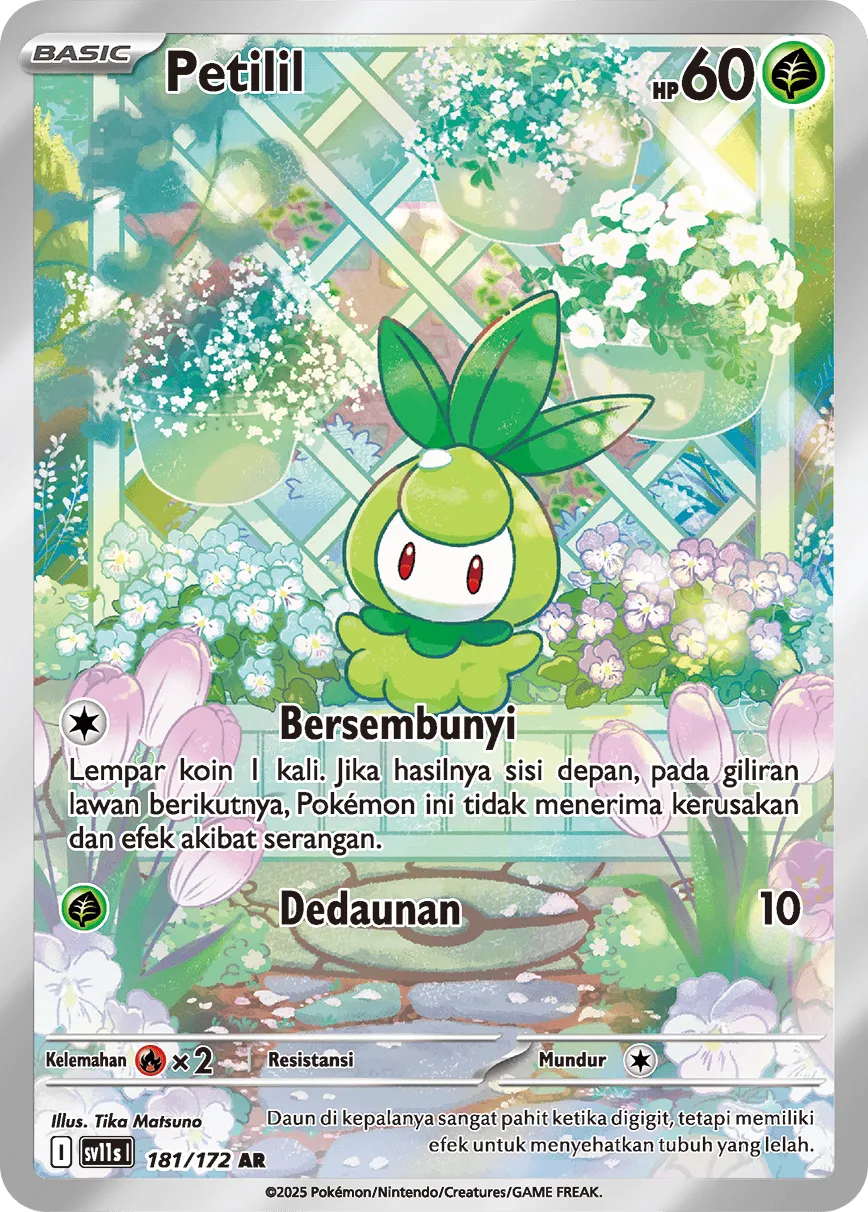 Petilil 181 — Black And White (Indonesian Pokémon TCG card)