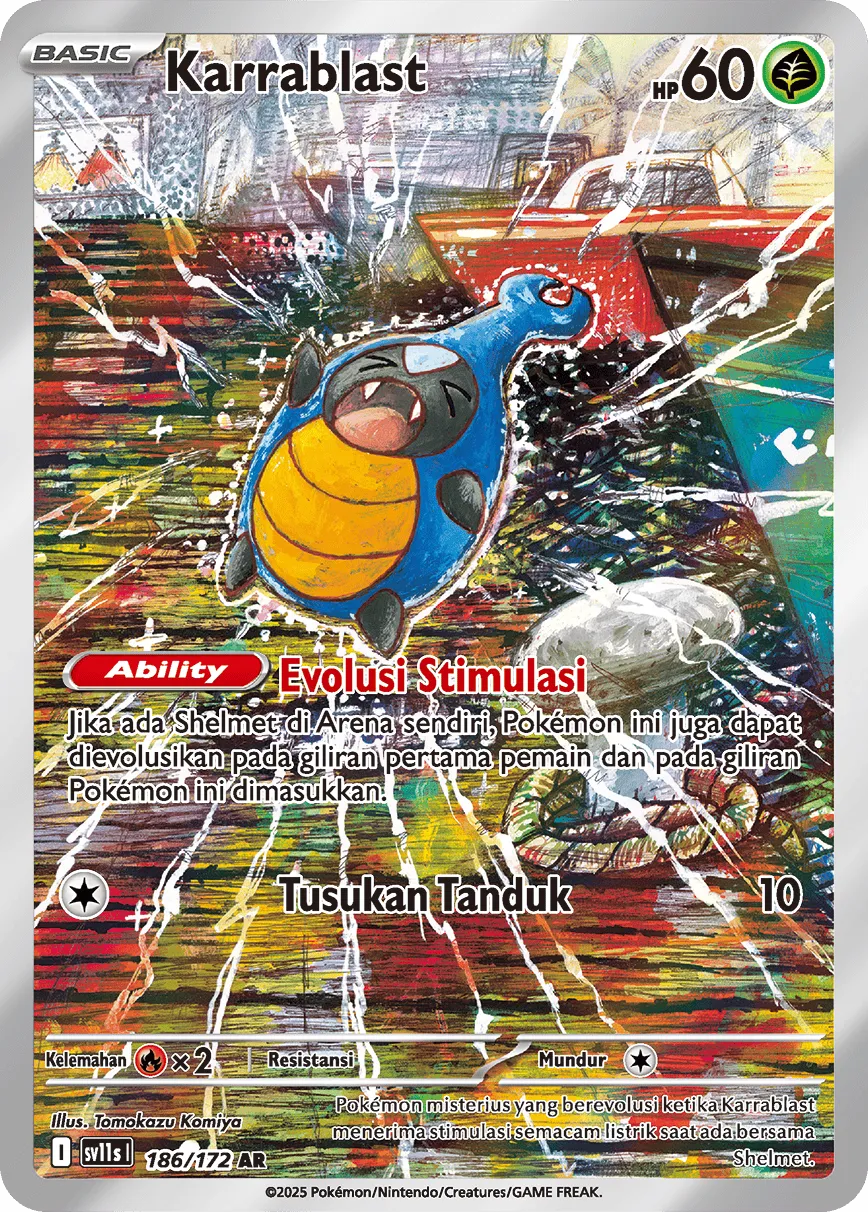 Karrablast 186 — Black And White (Indonesian Pokémon TCG card)