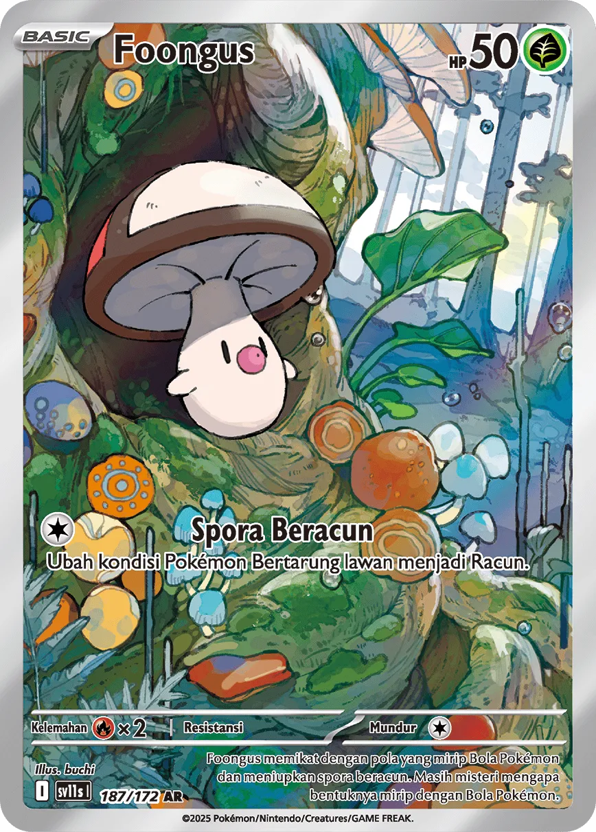 Foongus 187 — Black And White (Indonesian Pokémon TCG card)