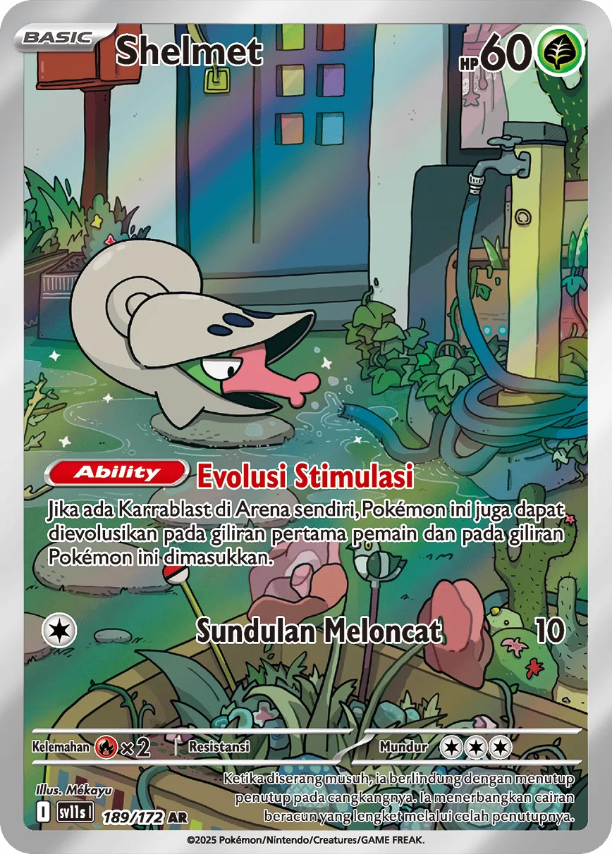 Shelmet 189 — Black And White (Indonesian Pokémon TCG card)