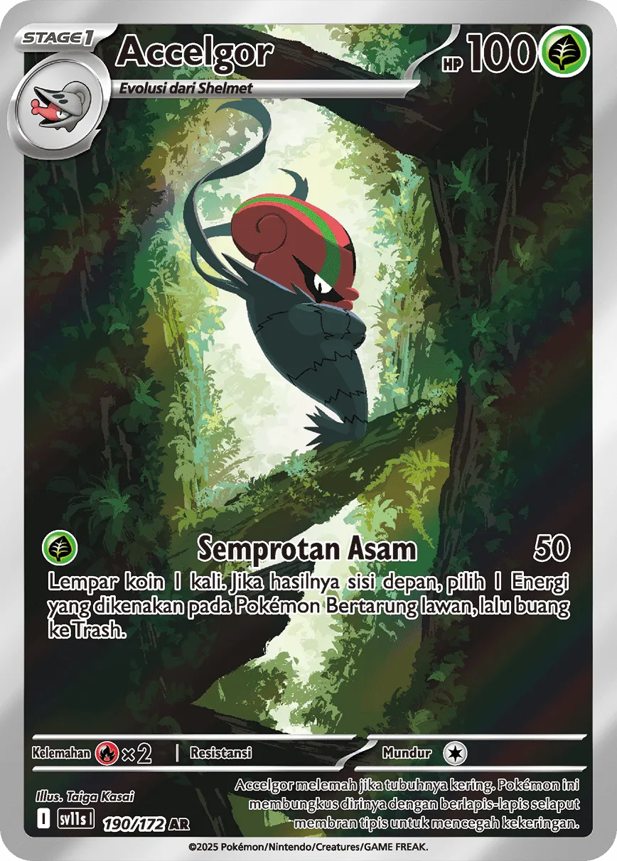 Accelgor 190 — Black And White (Indonesian Pokémon TCG card)