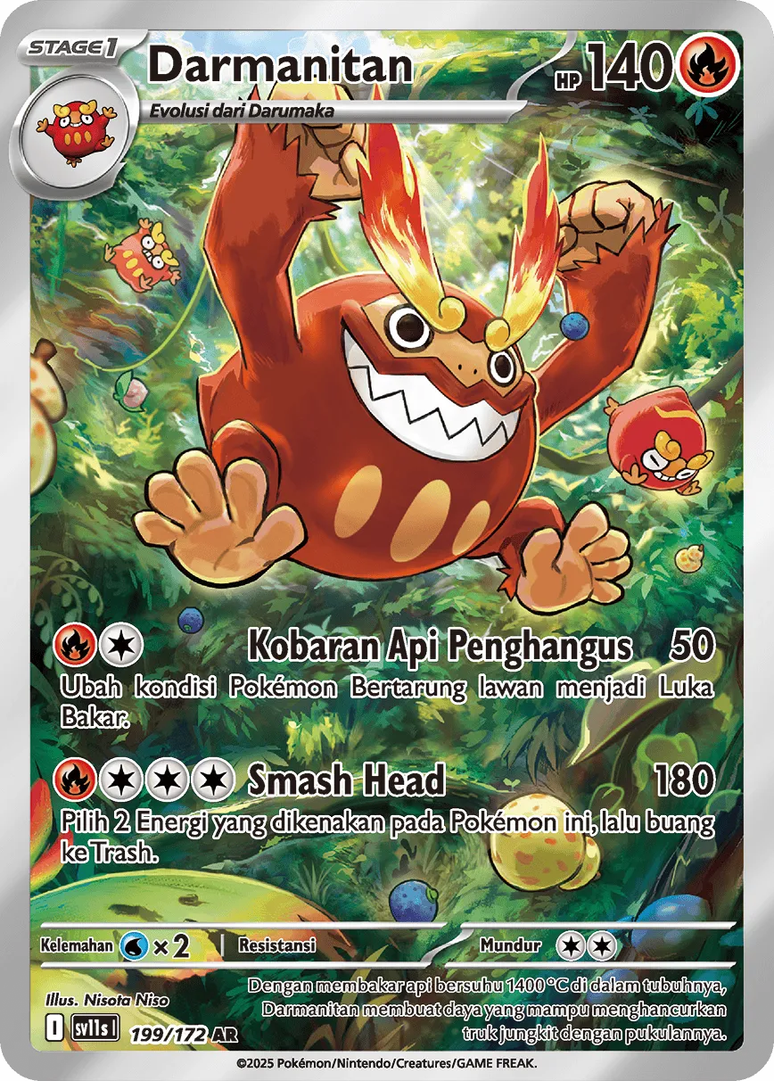 Darmanitan 199 — Black And White (Indonesian Pokémon TCG card)