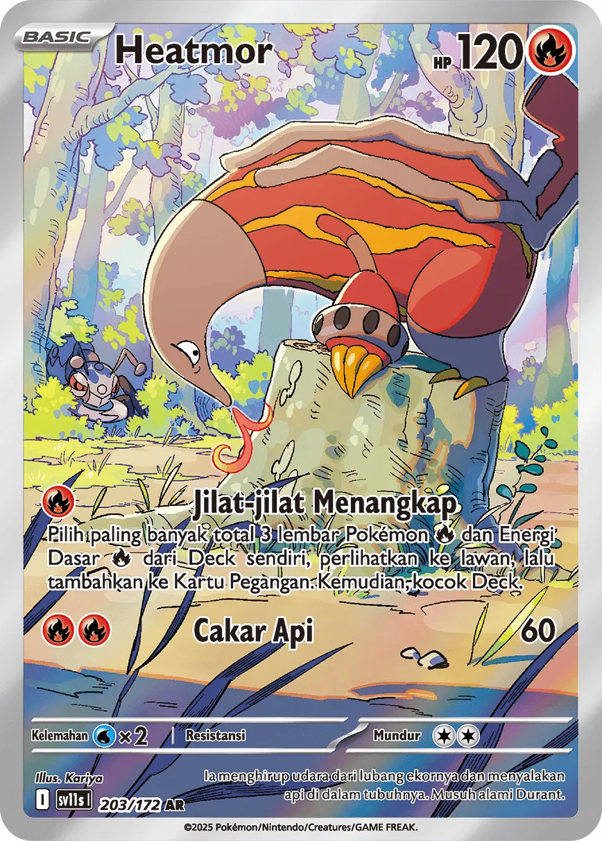 Heatmor 203 — Black And White (Indonesian Pokémon TCG card)