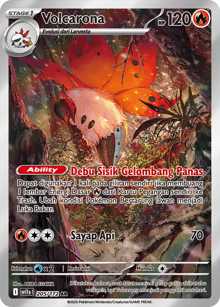 Volcarona 205 — Black And White (Indonesian Pokémon TCG card)