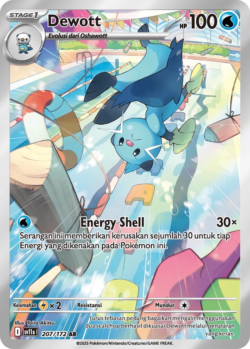 Dewott 207 — Black And White (Indonesian Pokémon TCG card)