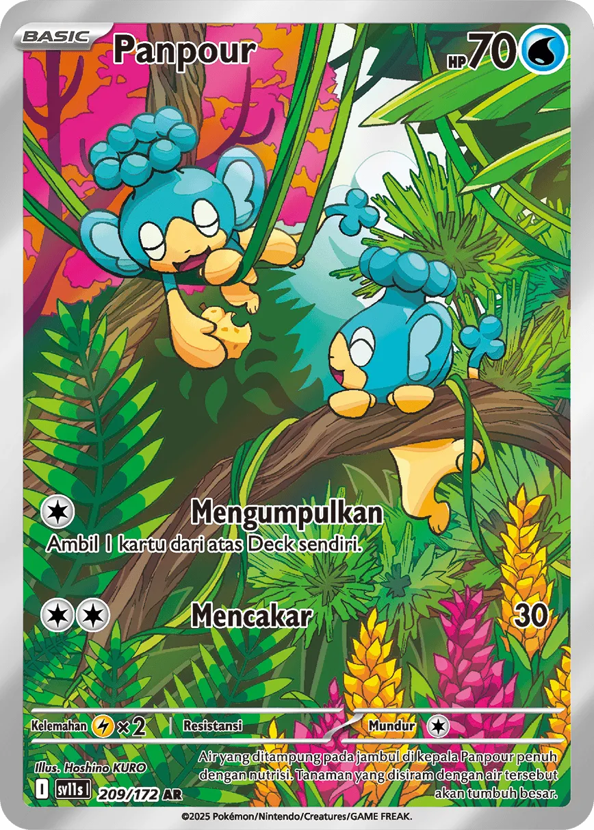 Panpour 209 — Black And White (Indonesian Pokémon TCG card)