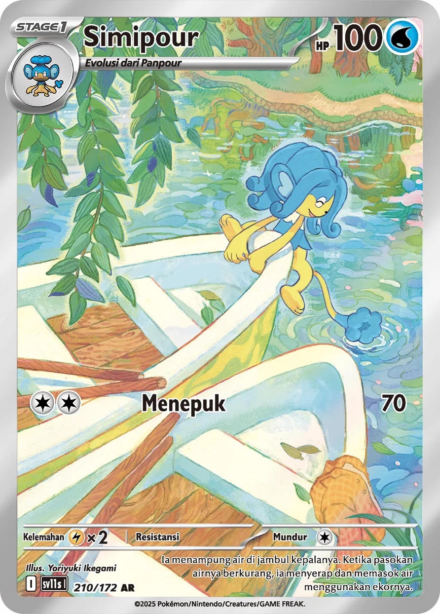 Simipour 210 — Black And White (Indonesian Pokémon TCG card)