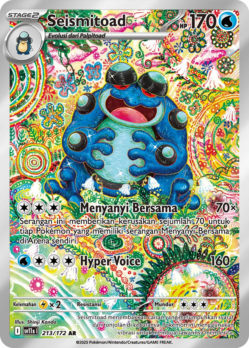 Seismitoad 213 — Black And White (Indonesian Pokémon TCG card)