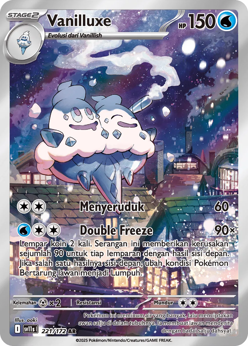 Vanilluxe 221 — Black And White (Indonesian Pokémon TCG card)