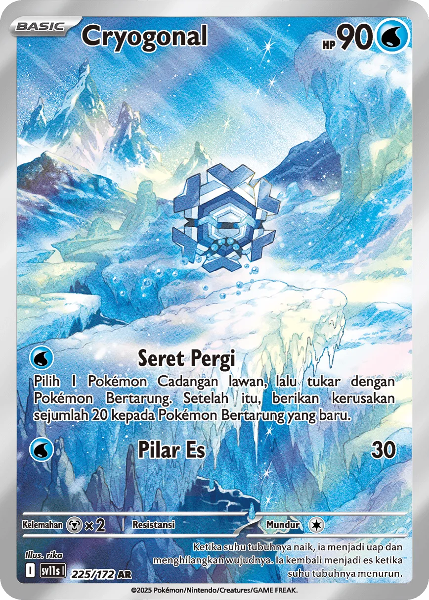 Cryogonal 225 — Black And White (Indonesian Pokémon TCG card)